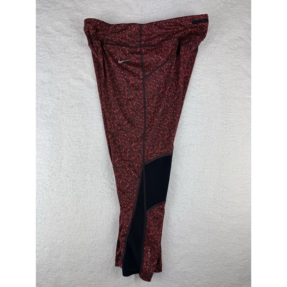 Nike Women's Dri Fit Meteor Printed Running Workout Capri Leggings X-Large Red - Picture 14 of 15